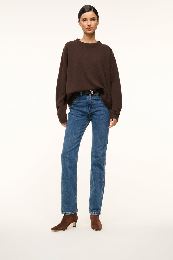 Staud WALLY ANKLE BOOT MAHOGANY SUEDE