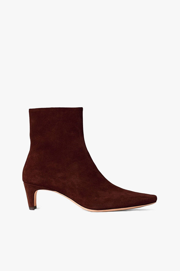 staud WALLY ANKLE BOOT MAHOGANY SUEDE