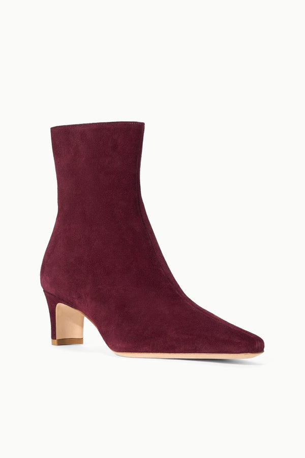Staud WALLY ANKLE BOOT SYRAH SUEDE