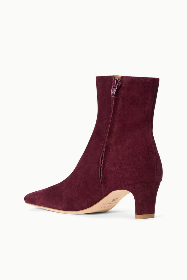 Staud WALLY ANKLE BOOT SYRAH SUEDE