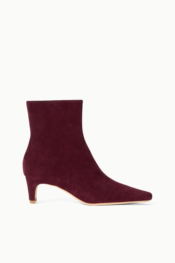 staud WALLY ANKLE BOOT SYRAH SUEDE