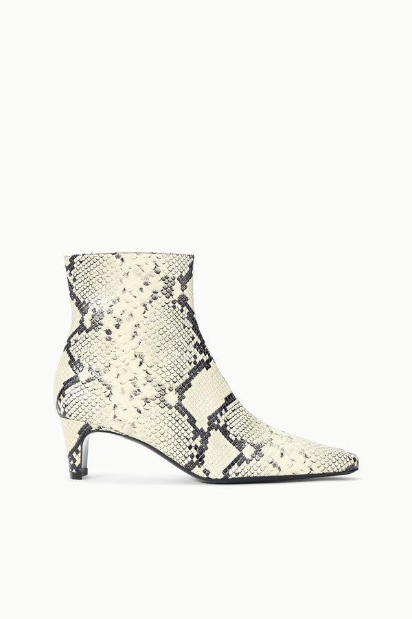 staud WALLY ANKLE BOOT WHITE SNAKE
