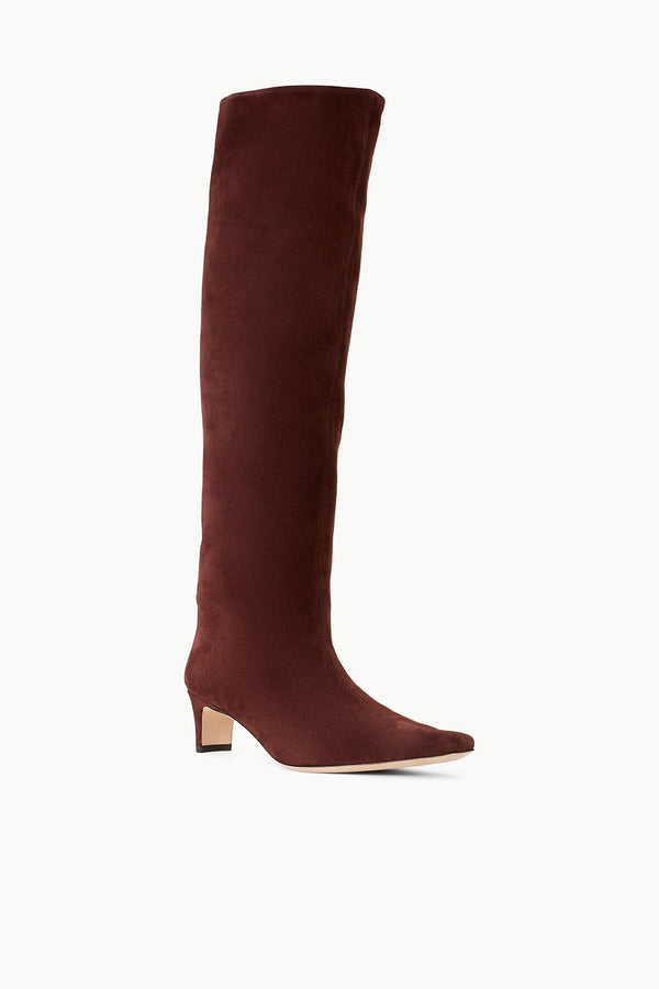 Staud WALLY BOOT MAHOGANY SUEDE