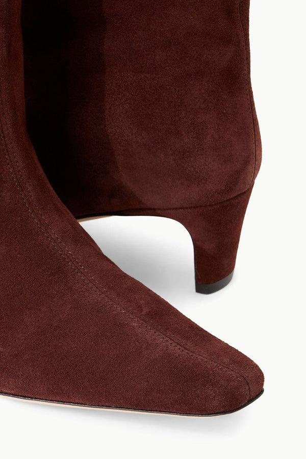 Staud WALLY BOOT MAHOGANY SUEDE