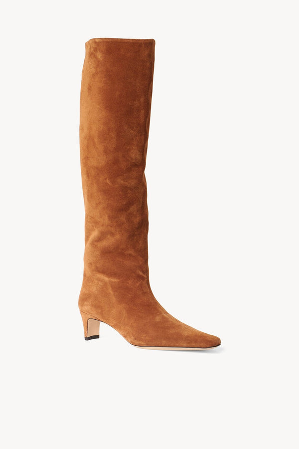 Staud WALLY BOOT TAN SUEDE
