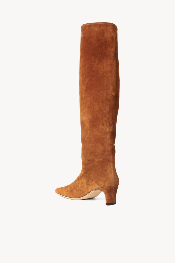 Staud WALLY BOOT TAN SUEDE