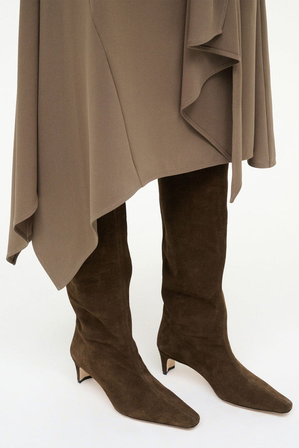 Staud WALLY BOOT TRUFFLE SUEDE