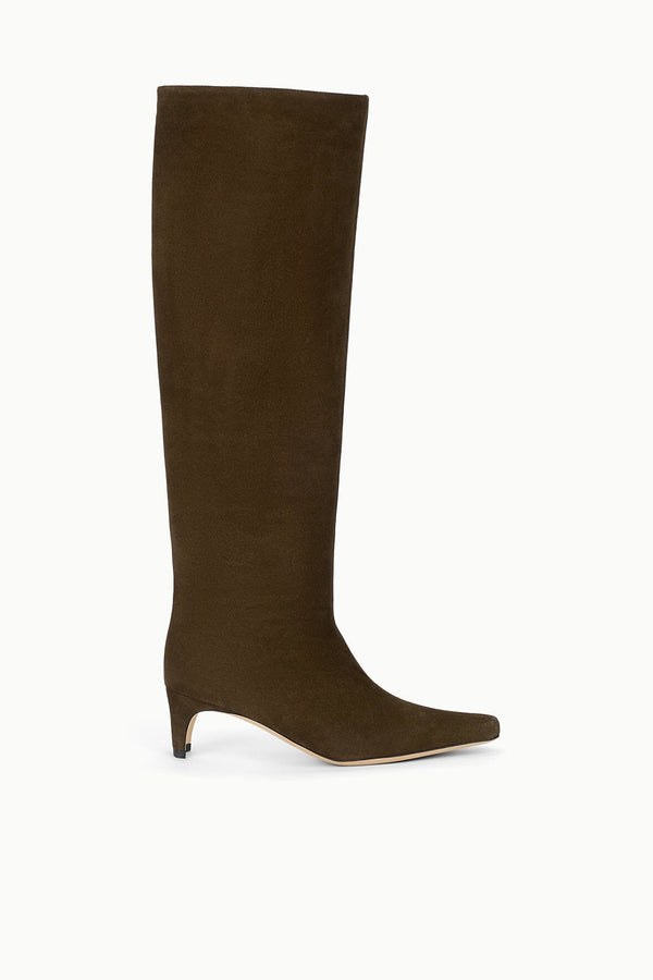 staud WALLY BOOT TRUFFLE SUEDE