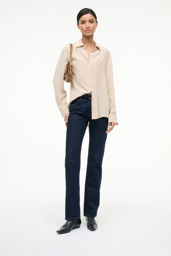 Staud WALLY FLAT ANKLE BOOT BLACK