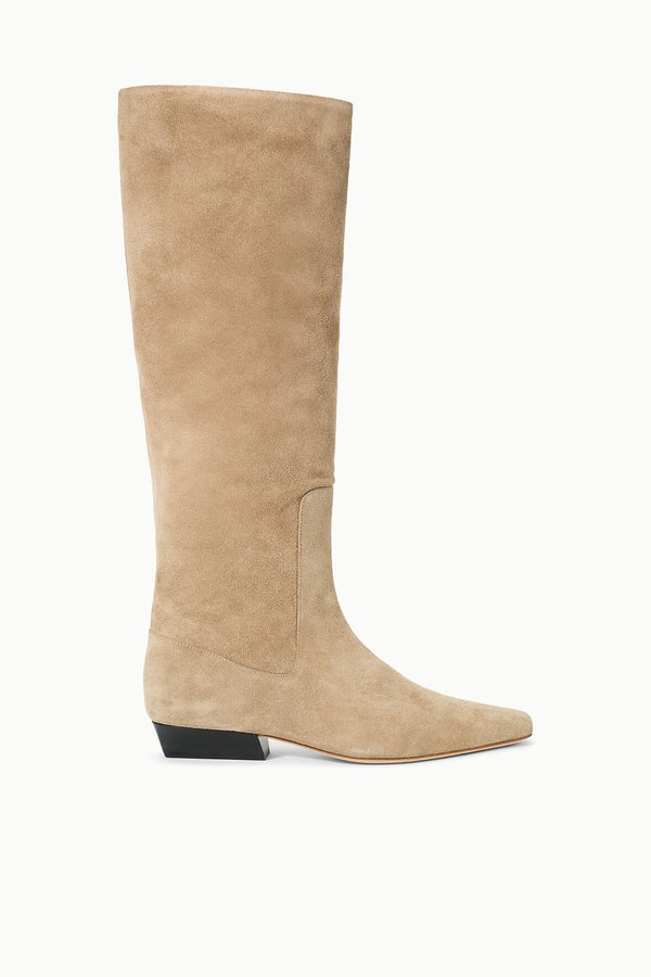 Staud WALLY FLAT BOOT DUNE SUEDE