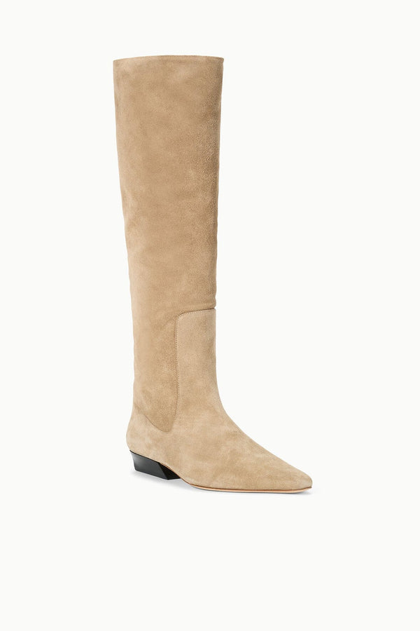 Staud WALLY FLAT BOOT DUNE SUEDE