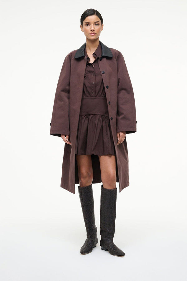 Staud WALLY FLAT BOOT ESPRESSO WOVEN LEATHER