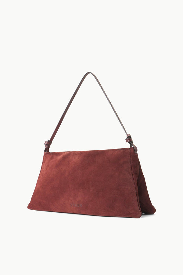 Staud WALLY SHOULDER BAG MAHOGANY SUEDE