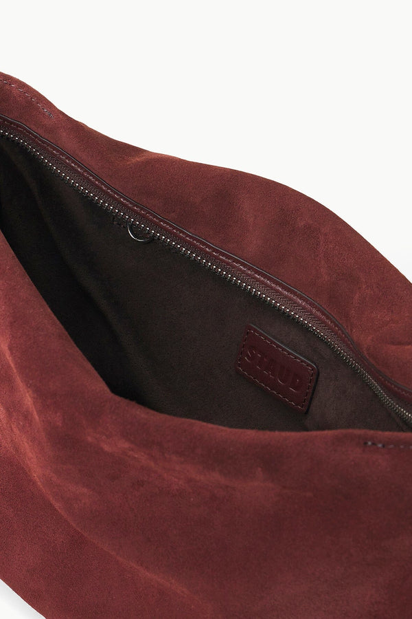 Staud WALLY SHOULDER BAG MAHOGANY SUEDE