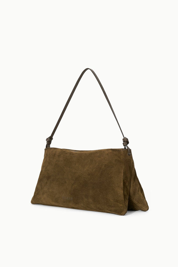 Staud WALLY SHOULDER BAG TRUFFLE SUEDE