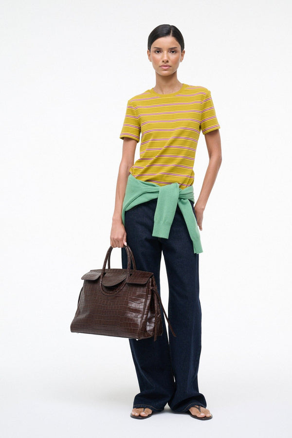 Staud WEEKEND CREW TEE BAJA STRIPE