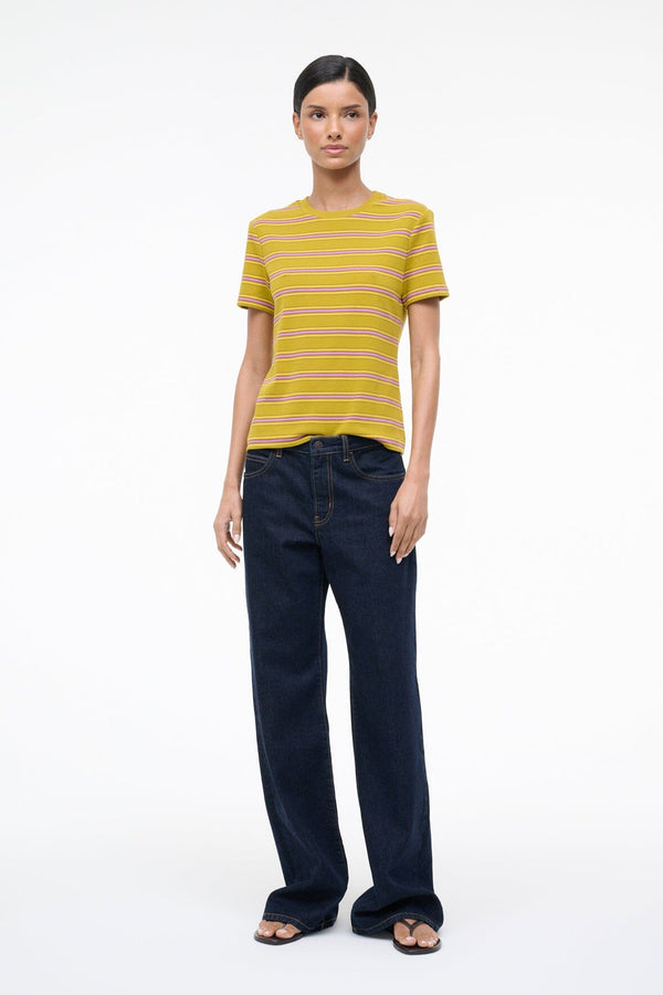 Staud WEEKEND CREW TEE BAJA STRIPE