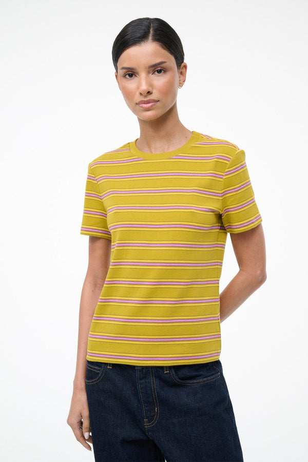 staud WEEKEND CREW TEE BAJA STRIPE