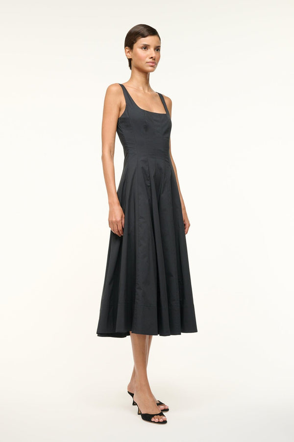 Staud WELLS DRESS BLACK
