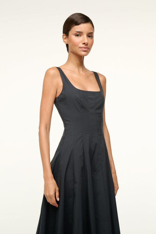 Staud WELLS DRESS BLACK