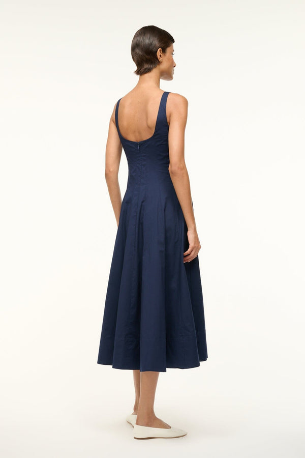 Staud WELLS DRESS NAVY