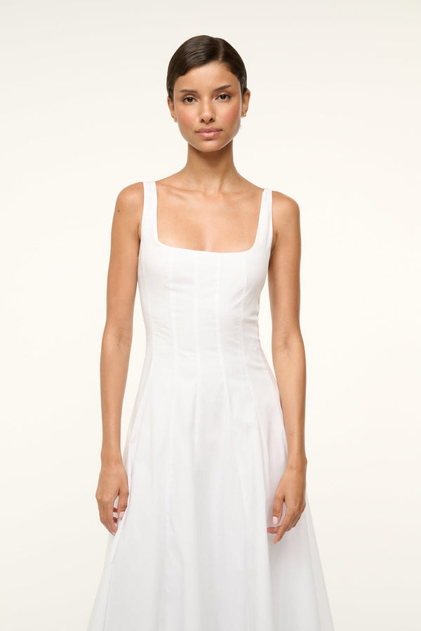Staud WELLS DRESS WHITE