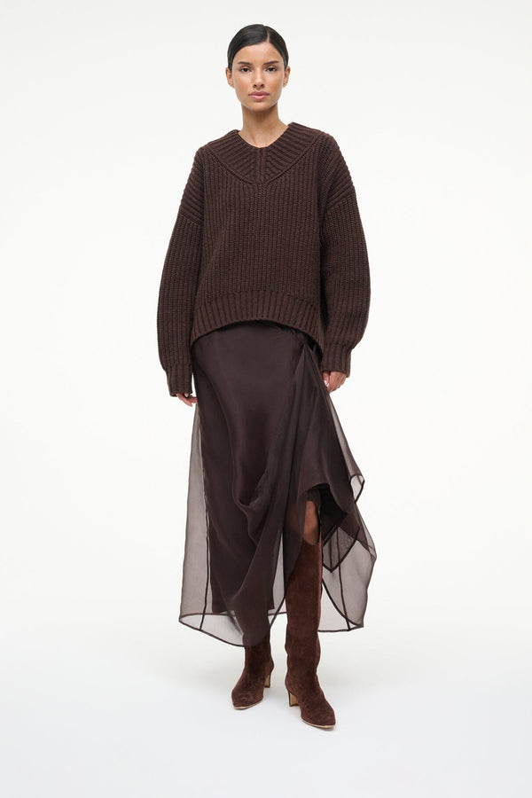 Staud WESTERN WALLY BOOT MAHOGANY SUEDE