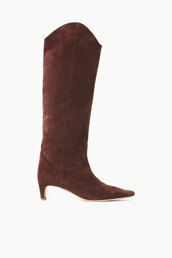staud WESTERN WALLY BOOT MAHOGANY SUEDE