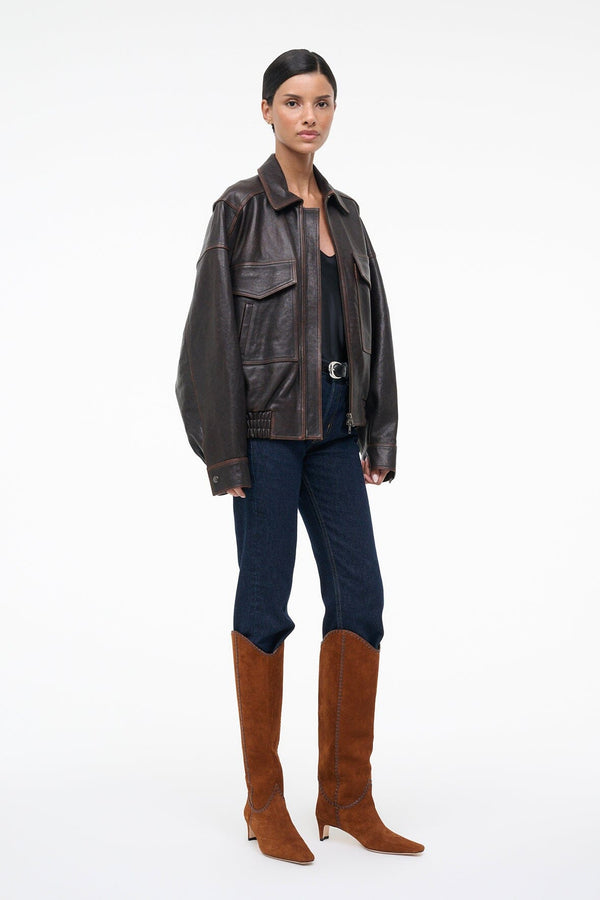 Staud WESTERN WALLY BOOT TABAC SUEDE ESPRESSO