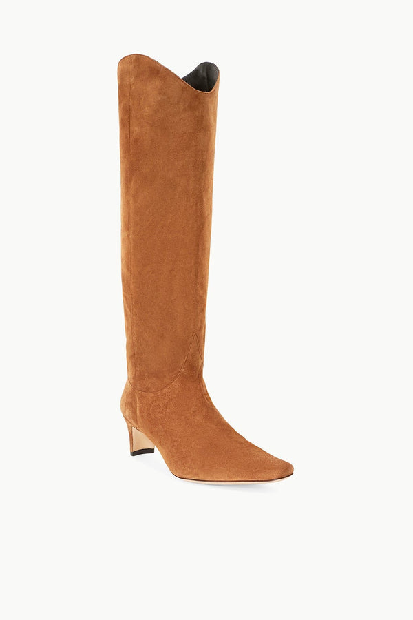 Staud WESTERN WALLY BOOT TAN SUEDE