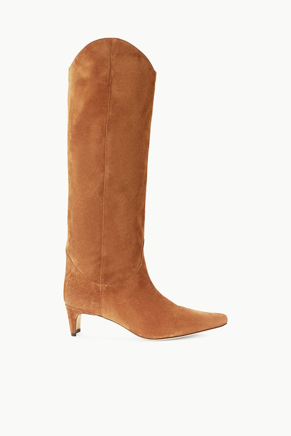 staud WESTERN WALLY BOOT TAN SUEDE
