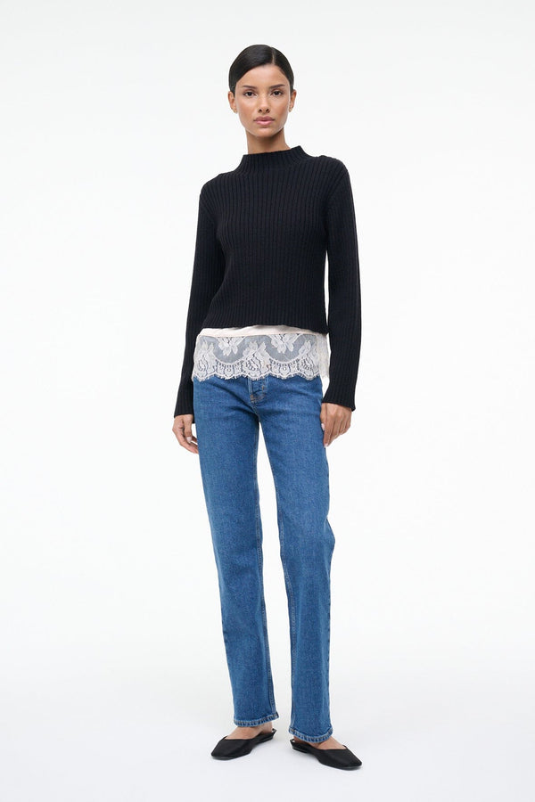 Staud WILLOW SWEATER BLACK