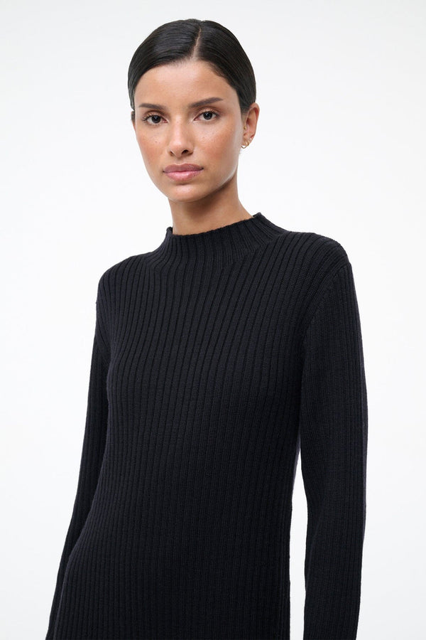 Staud WILLOW SWEATER DRESS BLACK