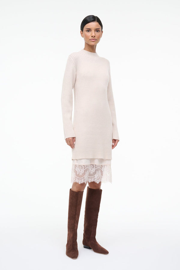 Staud WILLOW SWEATER DRESS ECRU