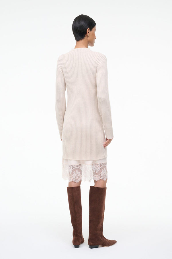 Staud WILLOW SWEATER DRESS ECRU