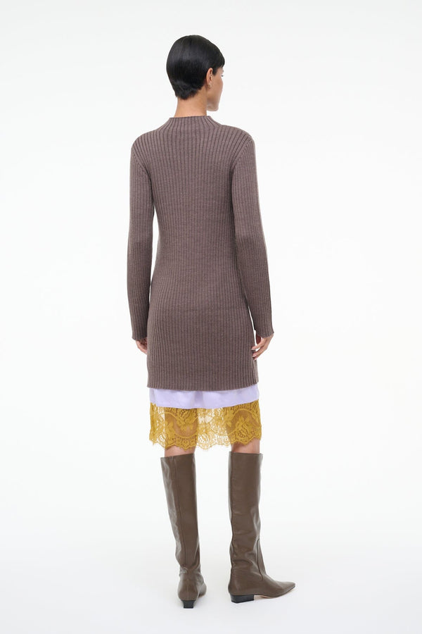 Staud WILLOW SWEATER DRESS TRUFFLE