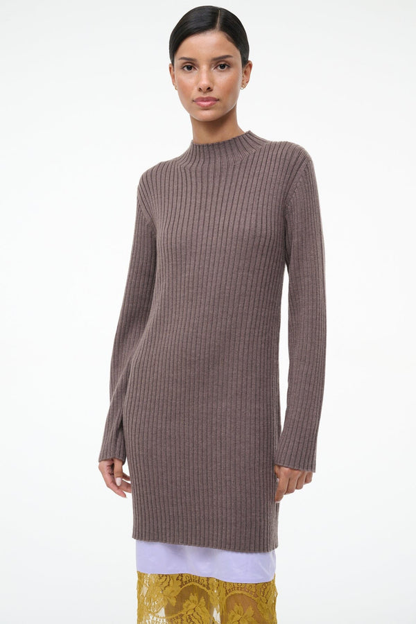 Staud WILLOW SWEATER DRESS TRUFFLE