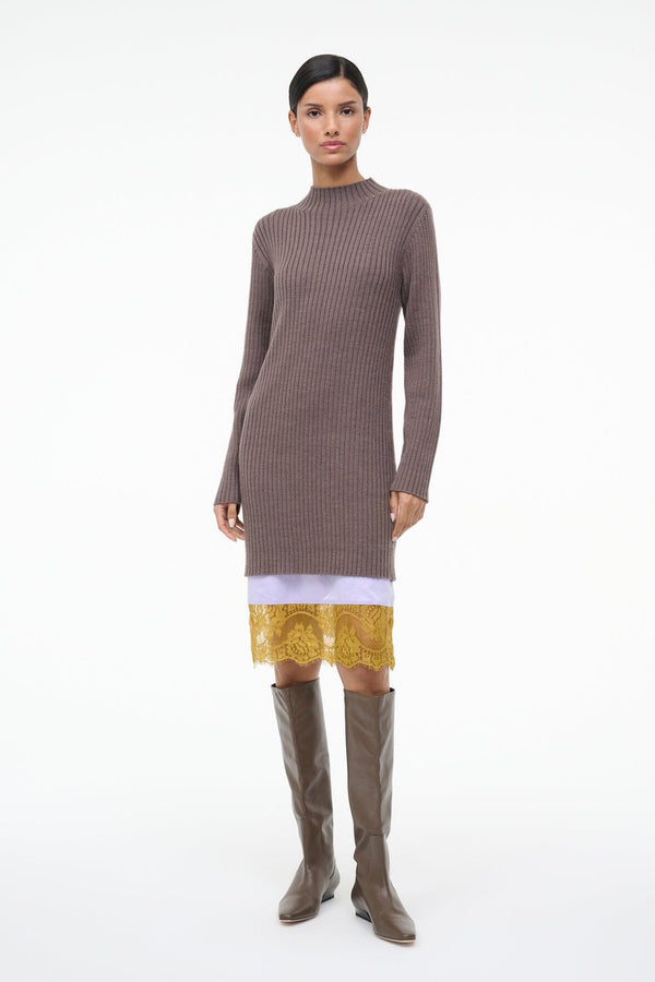 staud WILLOW SWEATER DRESS TRUFFLE