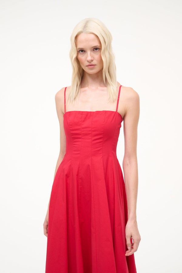 Staud WYLIE DRESS CHERRY