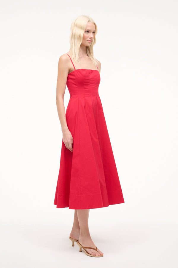 Staud WYLIE DRESS CHERRY