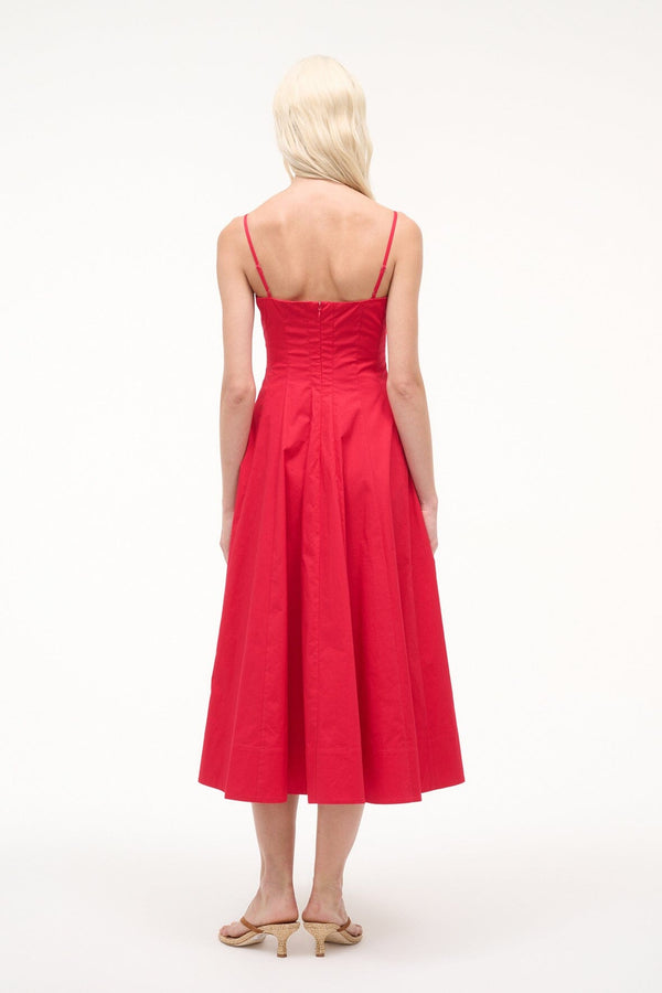 Staud WYLIE DRESS CHERRY