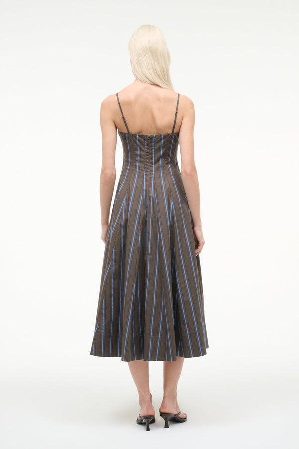 Staud WYLIE DRESS HUNTINGTON STRIPE