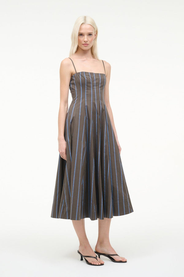 Staud WYLIE DRESS HUNTINGTON STRIPE