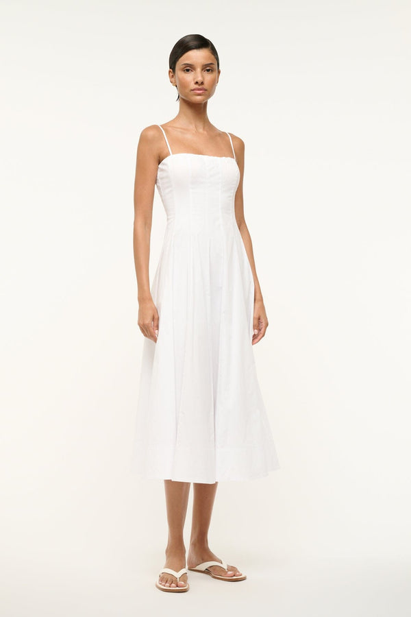 Staud WYLIE DRESS WHITE