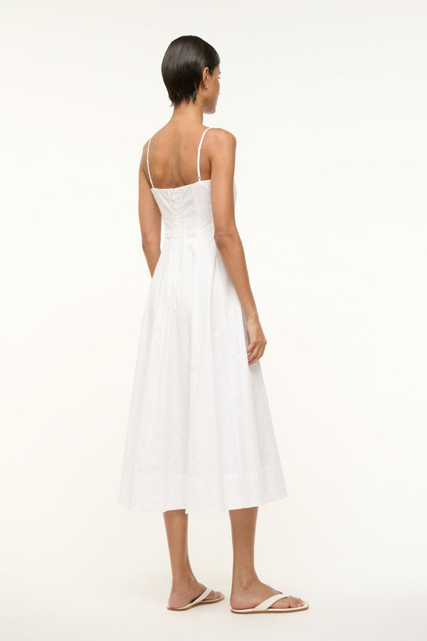 Staud WYLIE DRESS WHITE