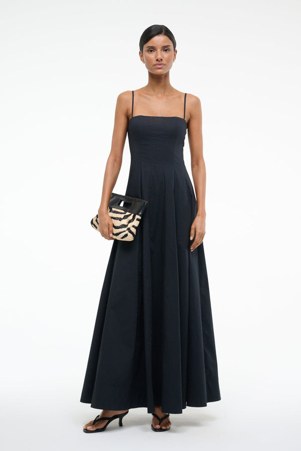 Staud WYLIE MAXI DRESS BLACK
