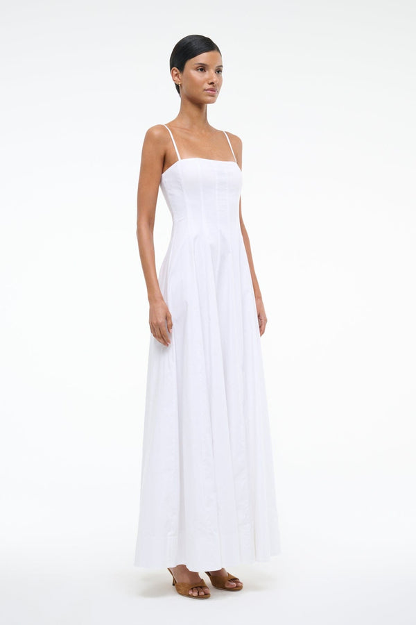 Staud WYLIE MAXI DRESS WHITE