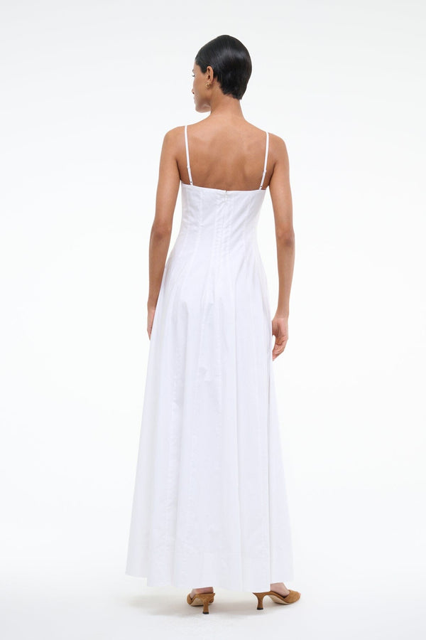 Staud WYLIE MAXI DRESS WHITE