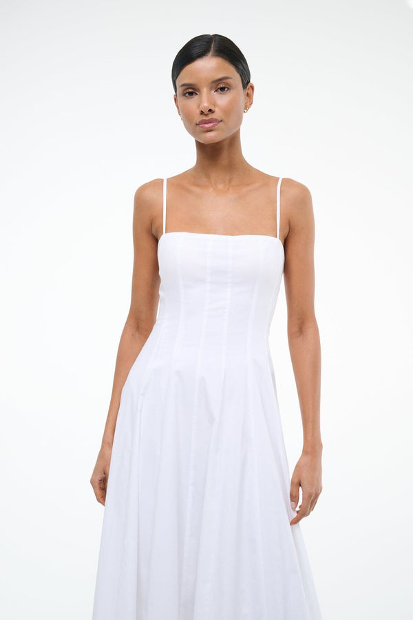 Staud WYLIE MAXI DRESS WHITE