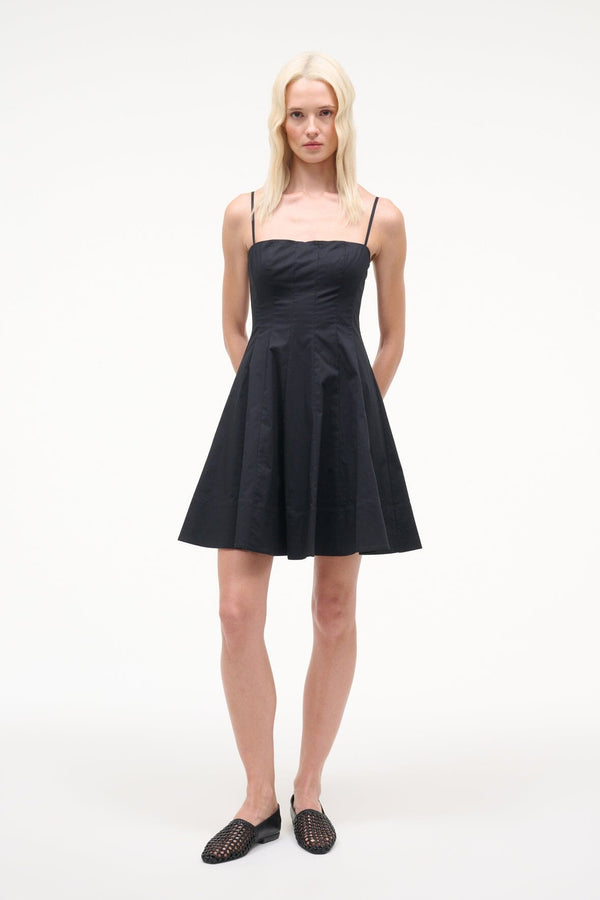 staud WYLIE MINI DRESS BLACK